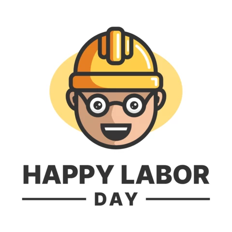 Happy Labor Day Logo Design Template