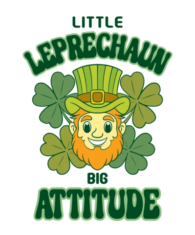 Playful Leprechaun Design Template for St. Patrick's Day Apparel