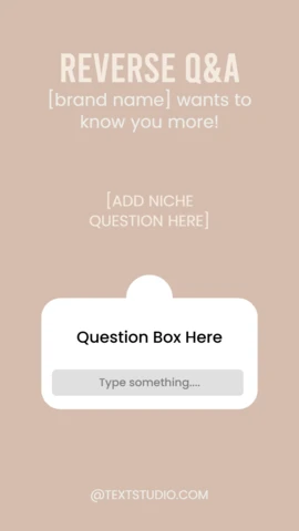 Reverse Q&A Template for Brand Interaction Instagram Story Post Design