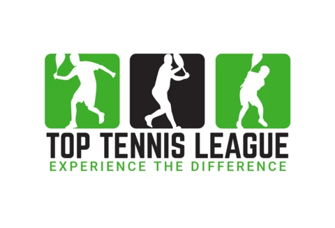 Modèle de conception de logo sportif de tournoi de tennis supérieur