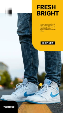Fashion Streetwear Sneakers Instagram Story Post Design Template