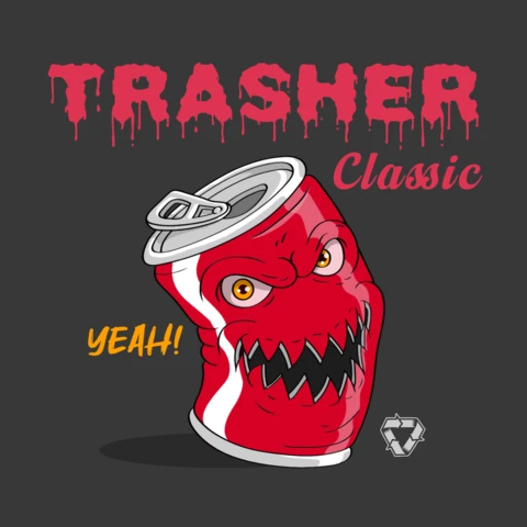 Trash Can Monster Design Template for T-Shirts and Merchandise