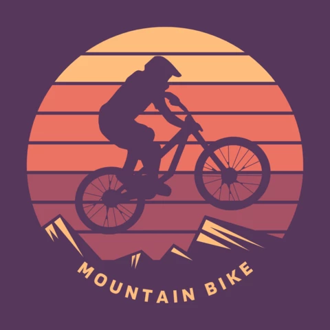Modèle de logo pour vélo de montagne