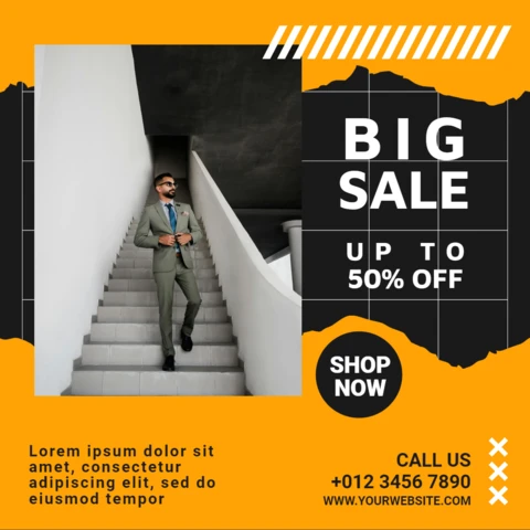Fashion Big Sale Instagram Post Design Template