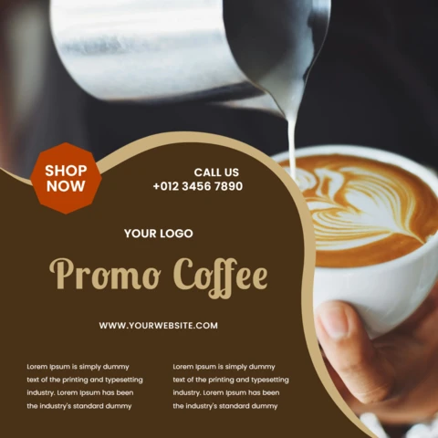 Promo Coffee Social Media Post Design Template