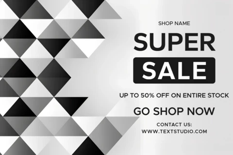 Modern Geometric Sale Template for Promotional Flyers