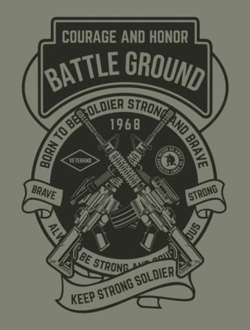 Battle Ground T-Shirt Design Template