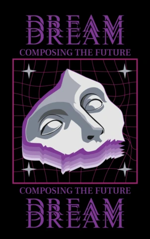 Dreamy Graphic Design Template for Futuristic Apparel