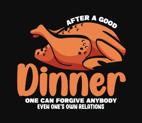 Modelo de design de camiseta para um bom jantar de ação de graças