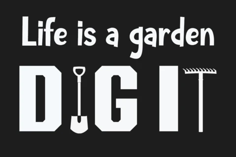 A vida é um jardim Modelo de design de camiseta