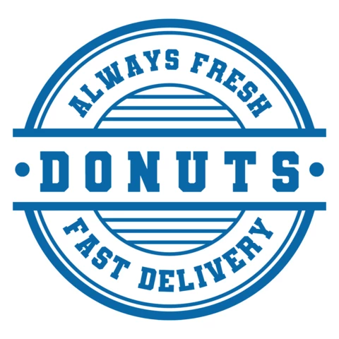 Donuts Always Fresh Fast Delivery Badge Template