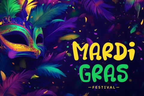 Vibrante plantilla de diseño del festival de carnaval