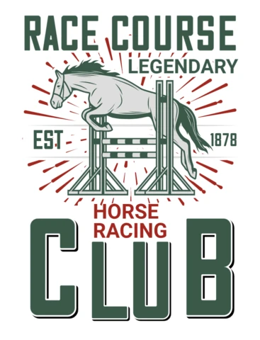 Vintage Horse Racing Club Design Template - Retro Graphic Style