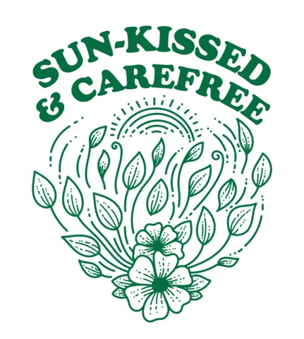Sun-Kissed Floral Design Template for T-Shirt Printing