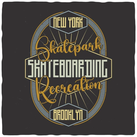 Skateboarding vintage t-shirt design vorlage