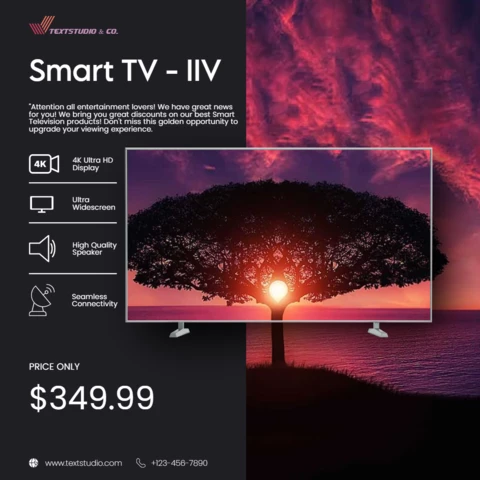 Minimalist Electronic Product AD Instagram Post