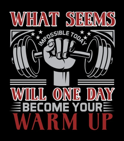 Bold Fitness Motivation Design Template for Gym Apparel