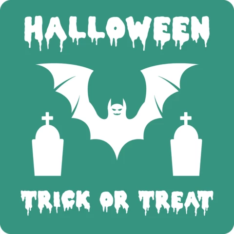 Happy Halloween Bat Poster Design Template