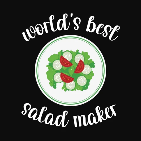 Worlds Best Salad Maker Vegan T-Shirt Design