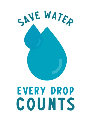 Ecology Save Water T-shirt Template Design