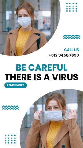 Coronavirus Awareness Medical Story Post Design Template