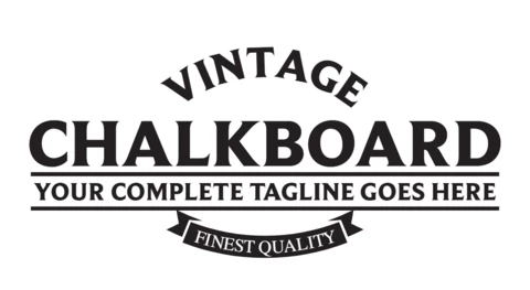 Vintage Chalkboard Logo Design Template