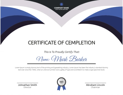 Abstract Modern Corporate Certificate Post Design Template
