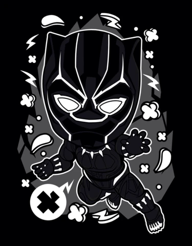 Black Panther Cartoon Character Design Template