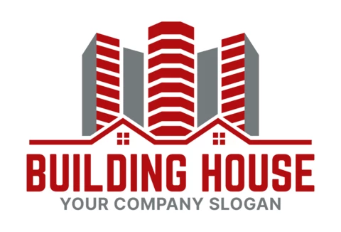Modèle de logo coloré pour une société immobilière