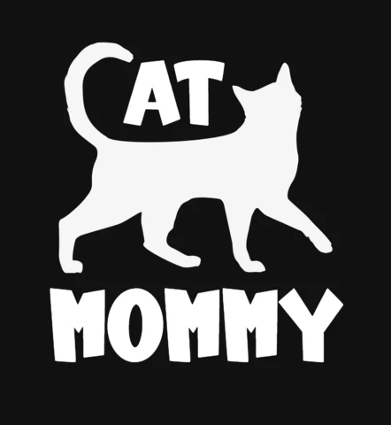 Funny Cat Mom T-Shirt Design Template