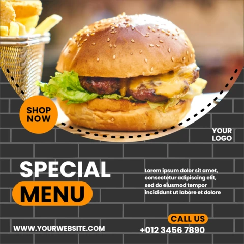 Street Style Brick Wall Ad Instagram Post Design Template