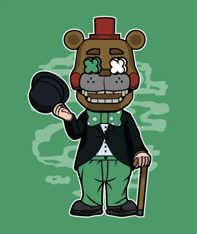 Freddy heren stripfiguur popcultuur t-shirt ontwerpsjabloon