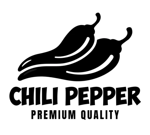 Modèle de logo pour les piments de première qualité