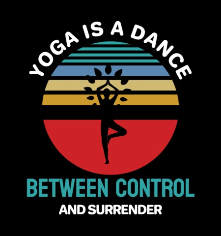 Lo yoga è una danza tra controllo e abbandono t-shirt design