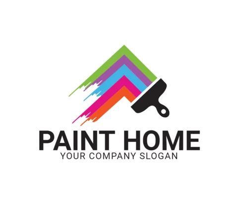 Modèle de logo pour une maison de peinture