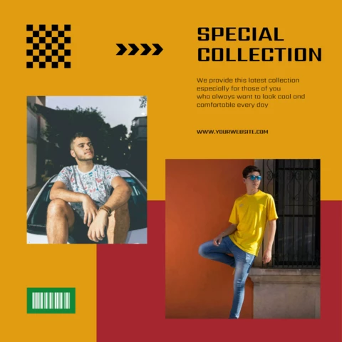 Modern Street Fashion Special Collection Social Media Post Design Template