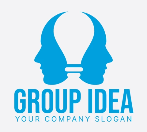 Idée de groupe modèle de logo coloré