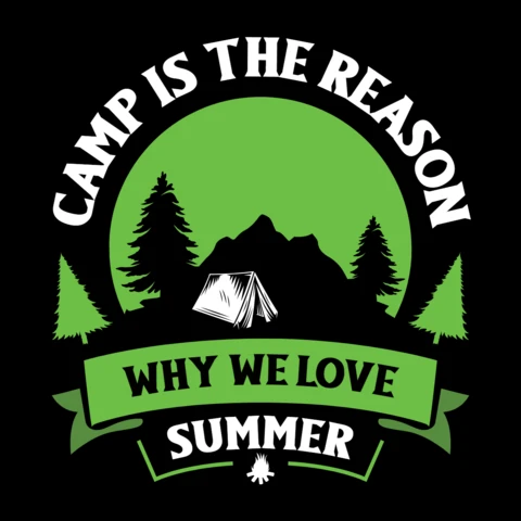 Camping Love Quote T-Shirt Design Template