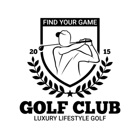 Plantilla de diseño de logotipo de deportes de torneo de club de golf