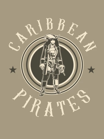 Modèle de conception de t-shirt de personnage de pirates des Caraïbes