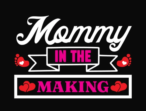 Mommy In The Making T-Shirt Design Template
