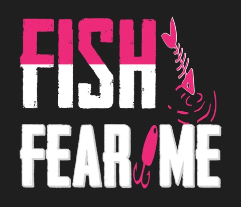 Fish Fear Me Fishing T-Shirt Design Template