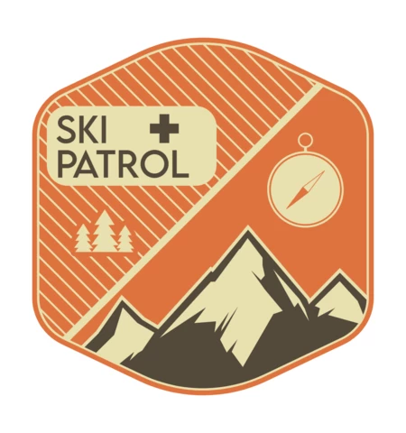 Ski Patrol Compass Badge Template Design
