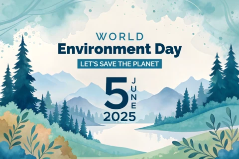 Watercolor Landscape Design Template for World Environment Day Celebration