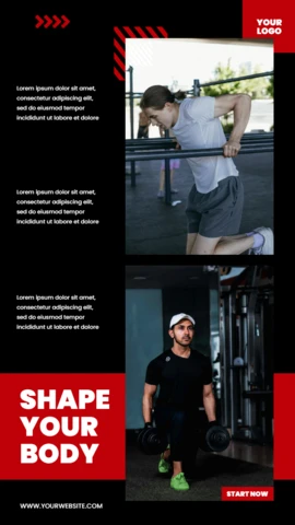 Eye-Catching Red Promotional Instagram Story Design Template