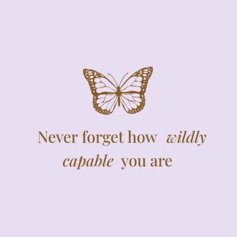 Wildly Capable Affirmation Instagram Post Design Template