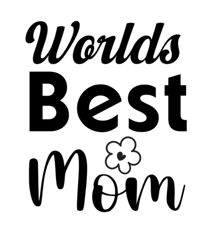 Worlds Best Mom T-Shirt Design Template