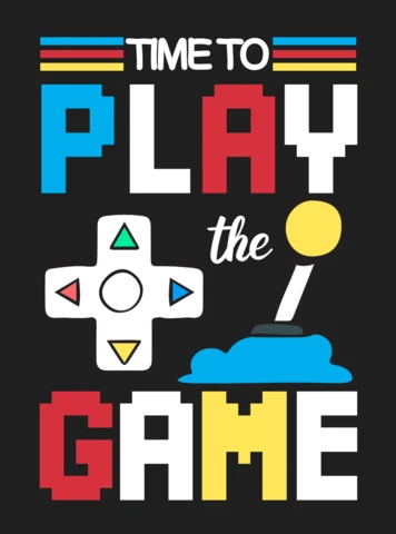 Colorful Retro Gaming T-Shirt Design Template