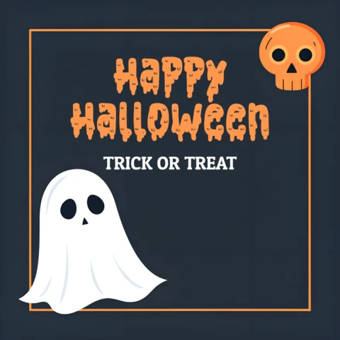 Halloween Ghost Design Template for Spooky Party Invitations