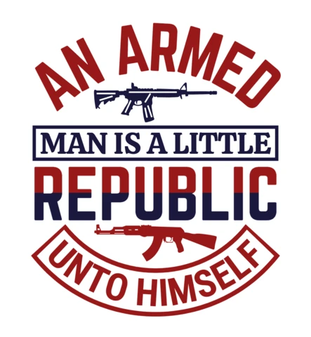 Vintage Typography Design Template: Armed Republic Statement